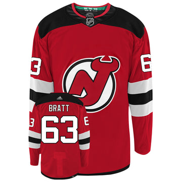 New Jersey Devils Jesper Bratt Official Black Adidas Authentic Adult  2021/22 Alternate Primegreen Pro Player NHL Hockey Jersey