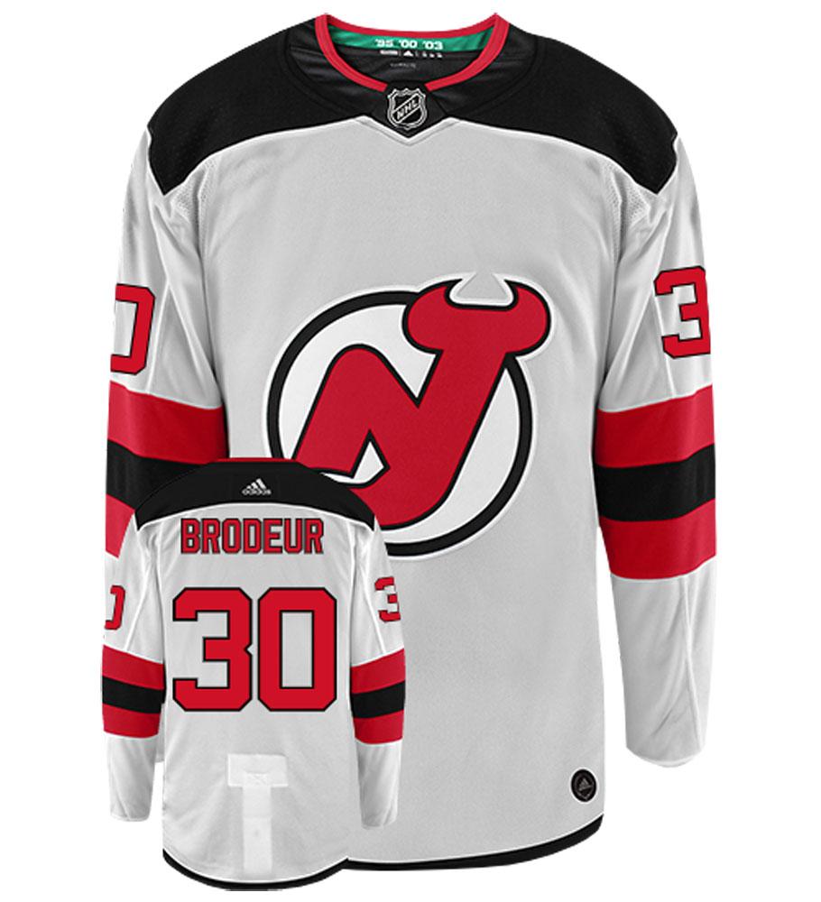 Martin Brodeur New Jersey Devils Adidas Authentic Away NHL Vintage Hockey Jersey