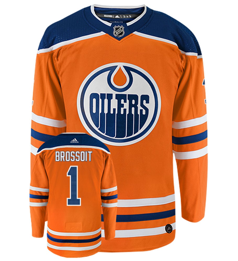 Laurent Brossoit Edmonton Oilers Adidas Authentic Home NHL Hockey Jersey