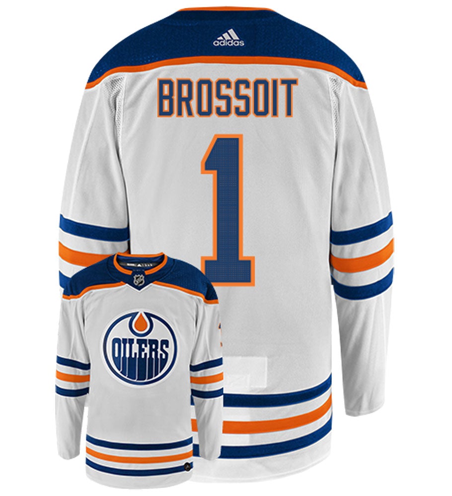 Laurent Brossoit Edmonton Oilers Adidas Authentic Away NHL Hockey Jersey