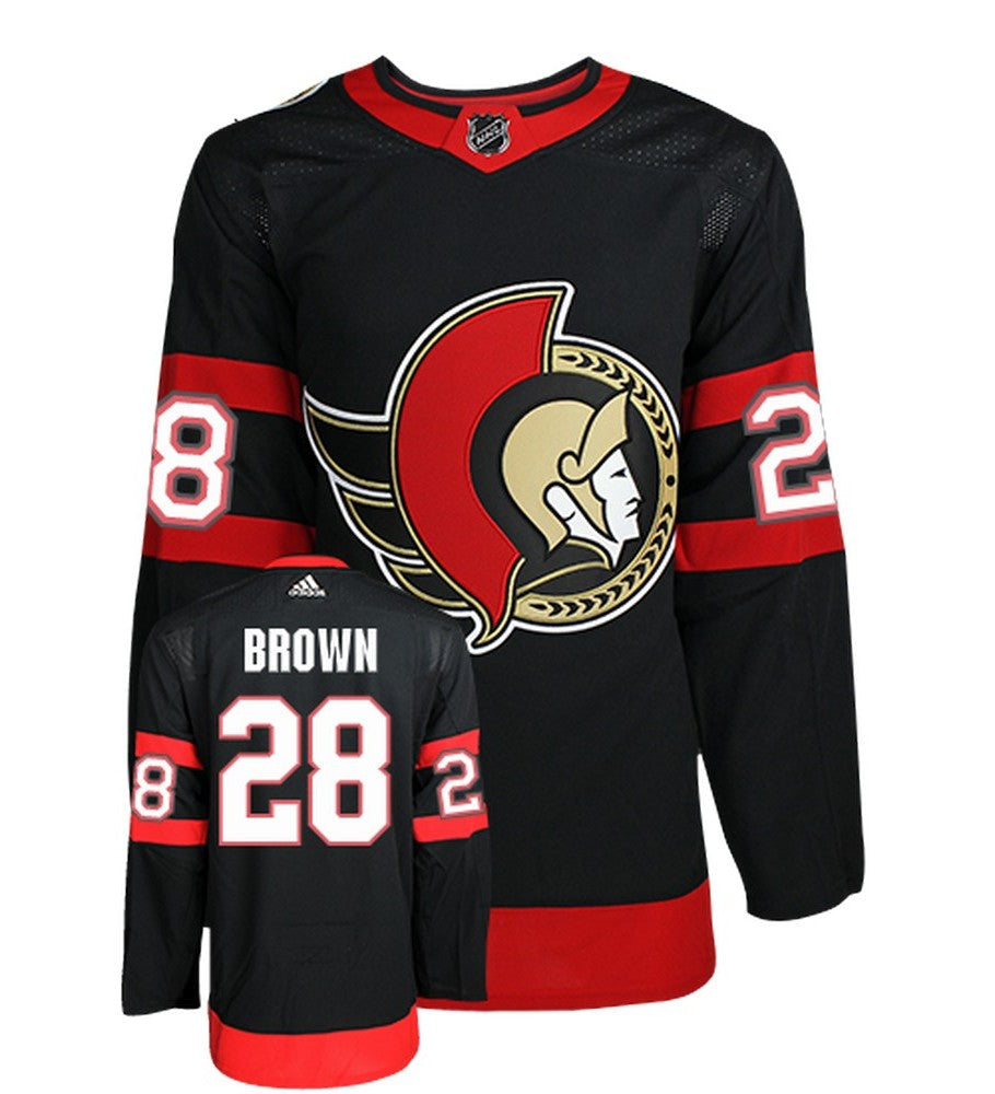 Connor Brown Ottawa Senators Adidas Primegreen Authentic Home NHL Hockey Jersey - Front/Back View