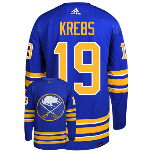 Peyton Krebs Buffalo Sabres Adidas Primegreen Authentic NHL Hockey Jersey - Back/Front View