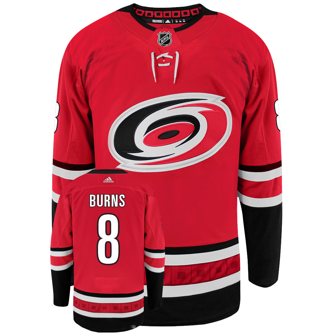 Brent Burns Carolina Hurricanes Adidas Primegreen Authentic NHL Hockey Jersey - Front/Back View
