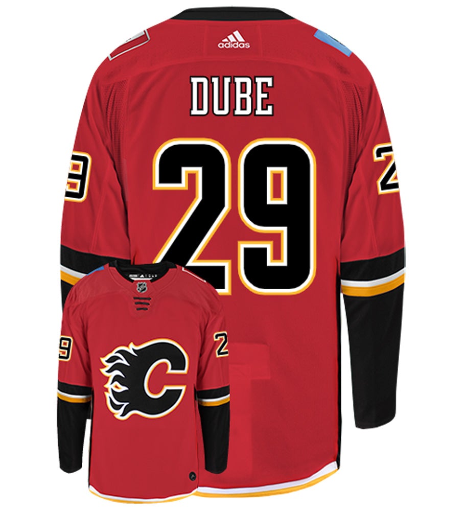 Dillon Dube Calgary Flames Adidas Authentic Home NHL Jersey