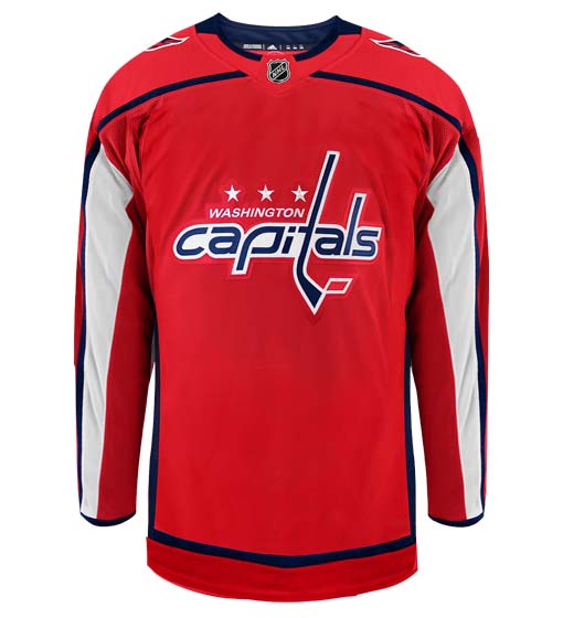 Washington Capitals Adidas Primegreen Authentic Home NHL Hockey Jersey - Front View