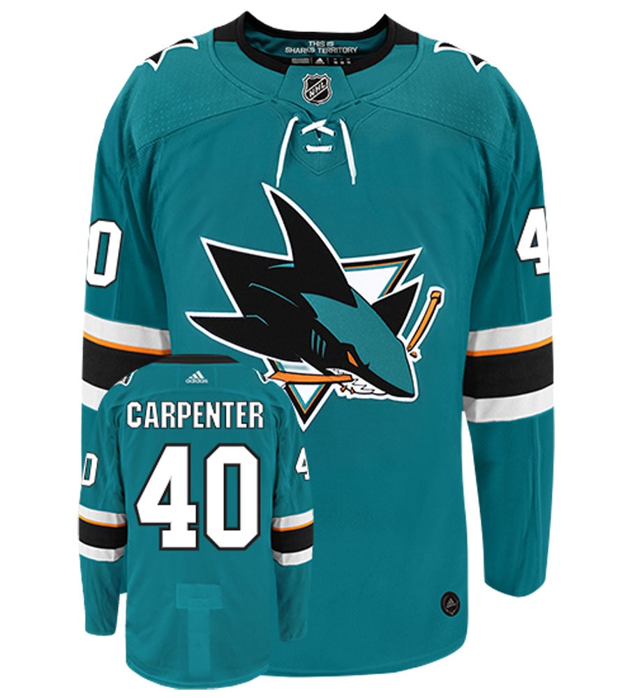 Ryan Carpenter San Jose Sharks Adidas Authentic Home NHL Hockey Jersey