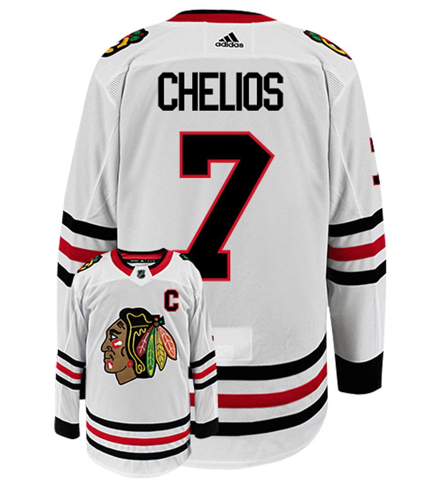 Chris Chelios Chicago Blackhawks Adidas Authentic Away NHL Vintage Hockey Jersey