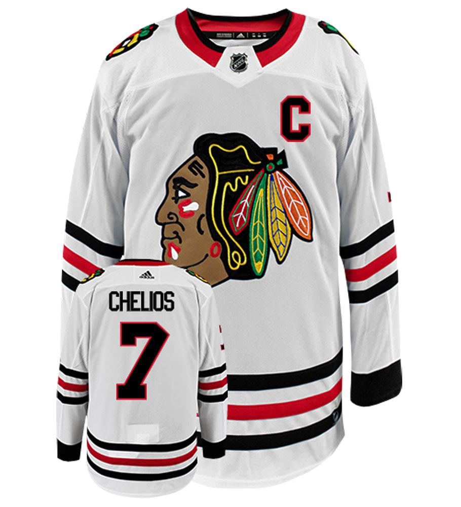 Chris Chelios Chicago Blackhawks Adidas Authentic Away NHL Vintage Hockey Jersey