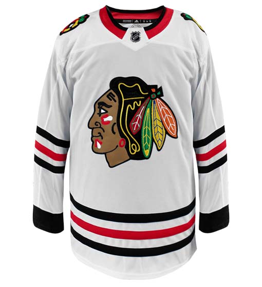 Chicago Blackhawks Adidas Primegreen Authentic Away NHL Hockey Jersey - Front View