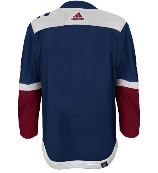 Colorado Avalanche Adidas Primegreen Authentic Third Alternate NHL Hockey Jersey - Back View