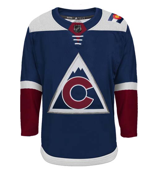 Colorado Avalanche Adidas Primegreen Authentic Third Alternate NHL Hockey Jersey - Front View