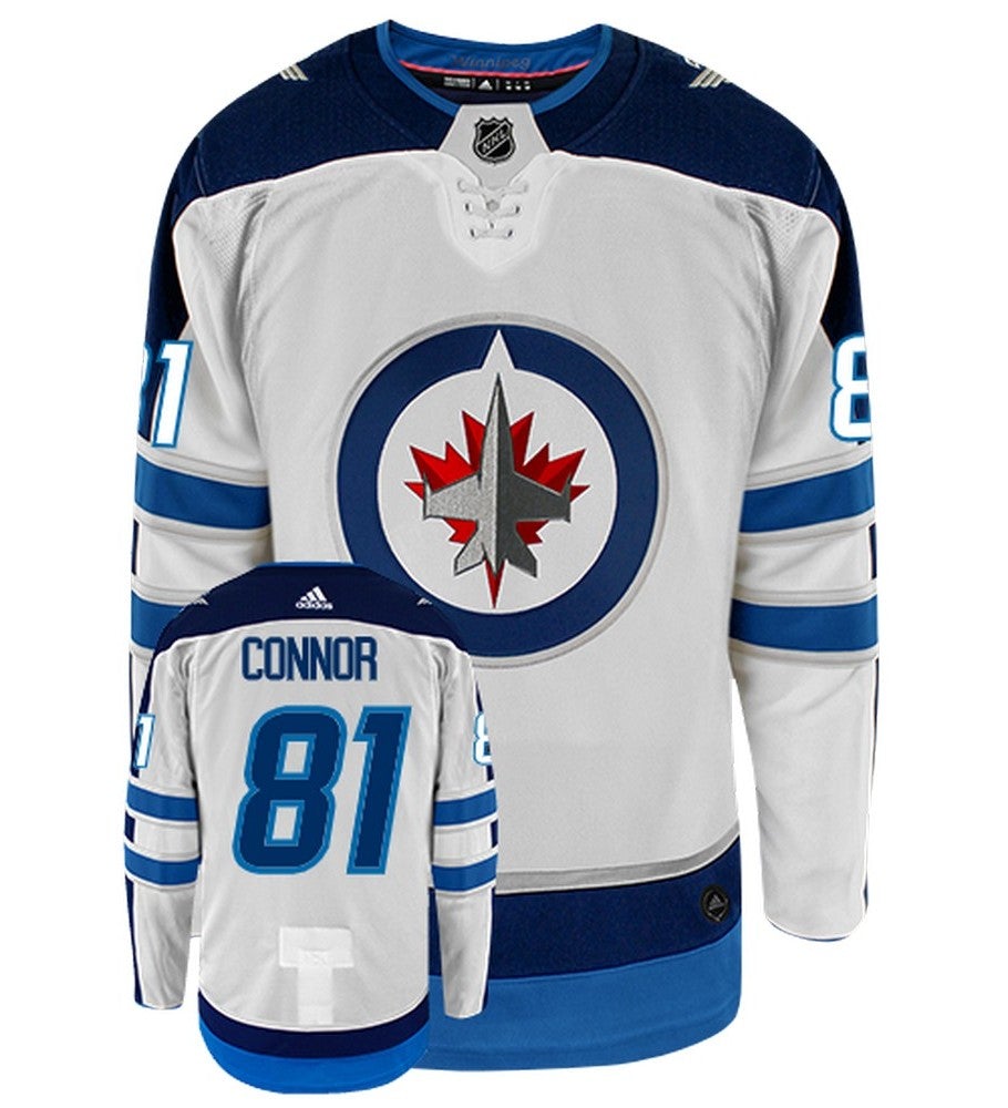 Kyle Connor Winnipeg Jets Adidas Primegreen Authentic Away NHL Hockey Jersey - Front/Back View
