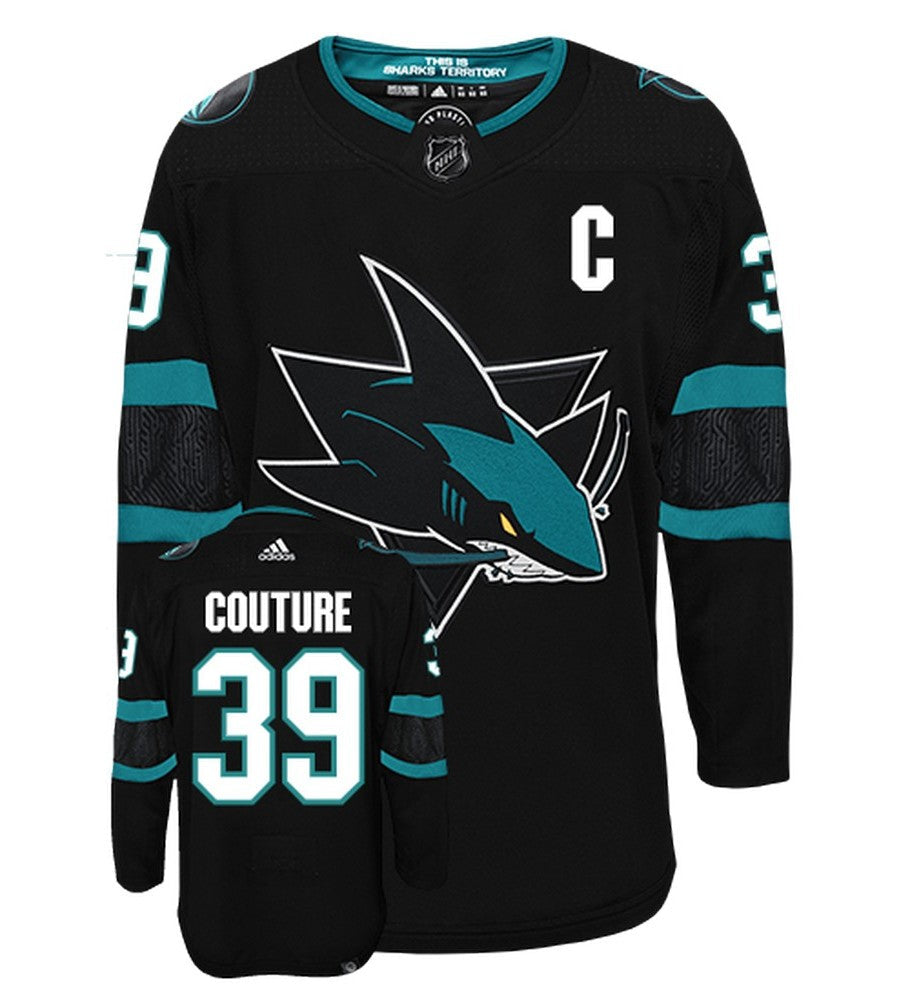 Logan Couture San Jose Sharks Adidas Primegreen Authentic Third Alternate NHL Hockey Jersey - Front/Back View