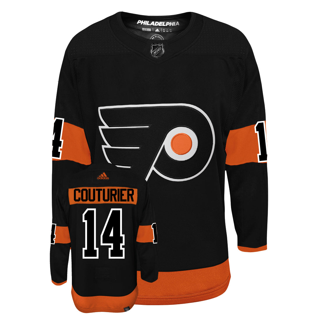 Sean Couturier Philadelphia Flyers Adidas Primegreen Authentic NHL Hockey Jersey