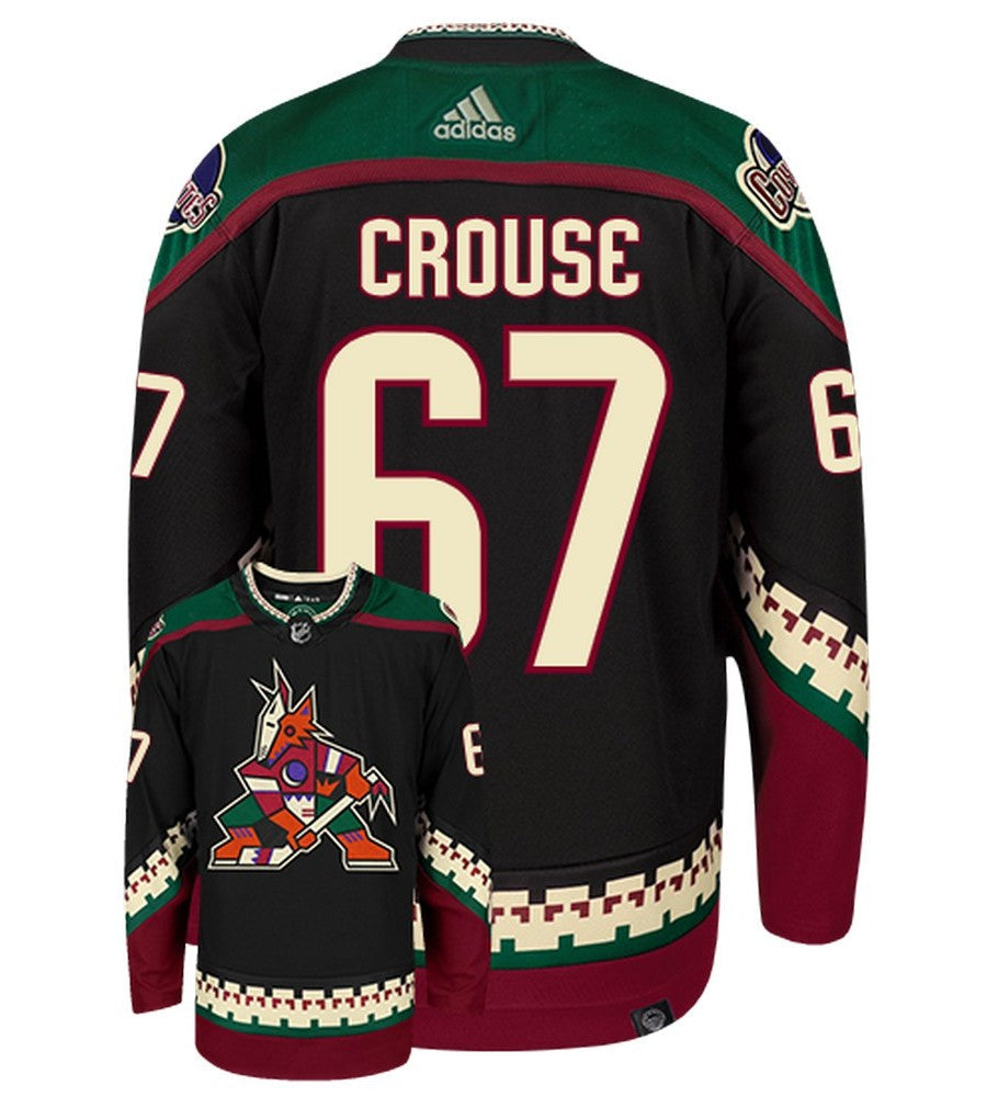 Lawson Crouse Arizona Coyotes Adidas Primegreen Authentic Home NHL Hockey Jersey - Back/Front View