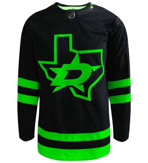 Dallas Stars Adidas Primegreen Authentic Third Alternate NHL Hockey Jersey - Front View
