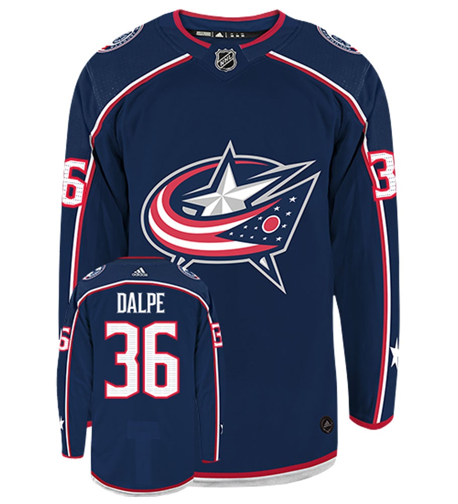 Zac Dalpe Columbus Blue Jackets  Adidas Authentic Home NHL Hockey Jersey