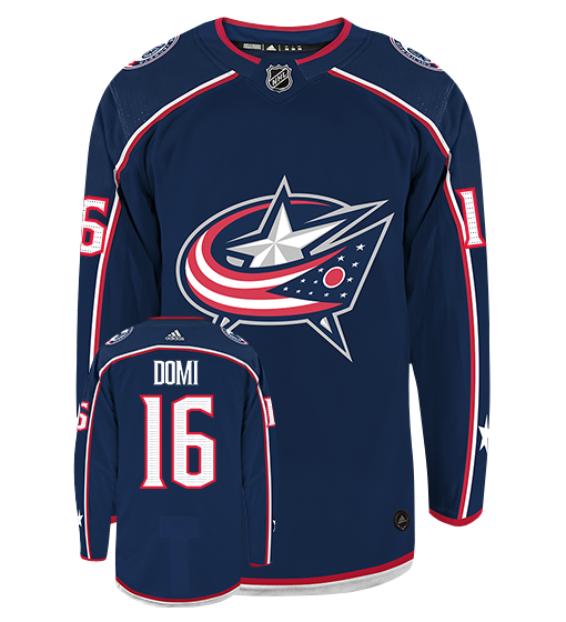 Max Domi Columbus Blue Jackets  Adidas Authentic Home NHL Hockey Jersey
