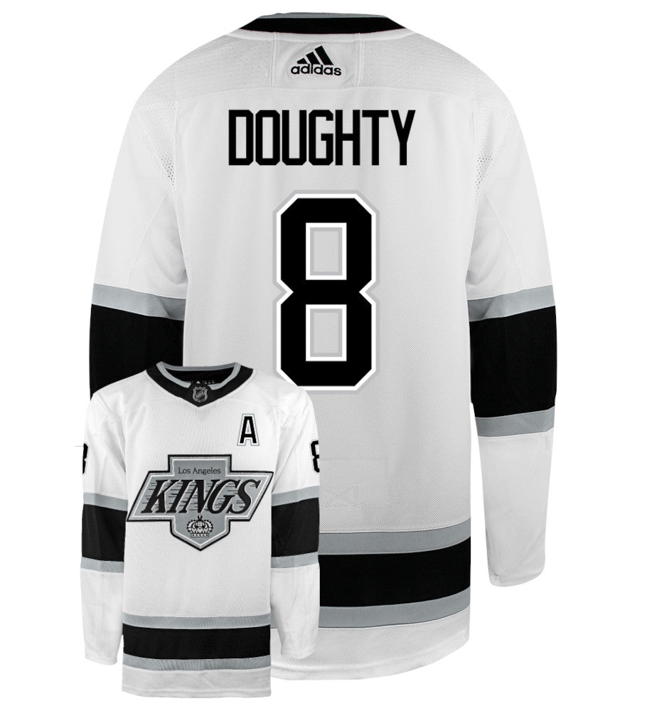 Drew Doughty Los Angeles Kings Adidas Primegreen Authentic Alternate NHL Hockey Jersey - Back/Front View
