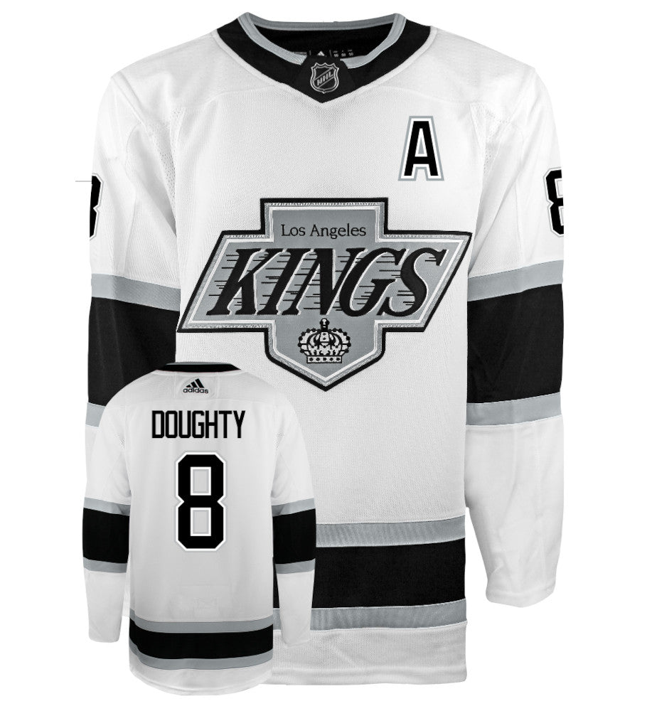 Drew Doughty Los Angeles Kings Adidas Primegreen Authentic Alternate NHL Hockey Jersey - Front/Back View
