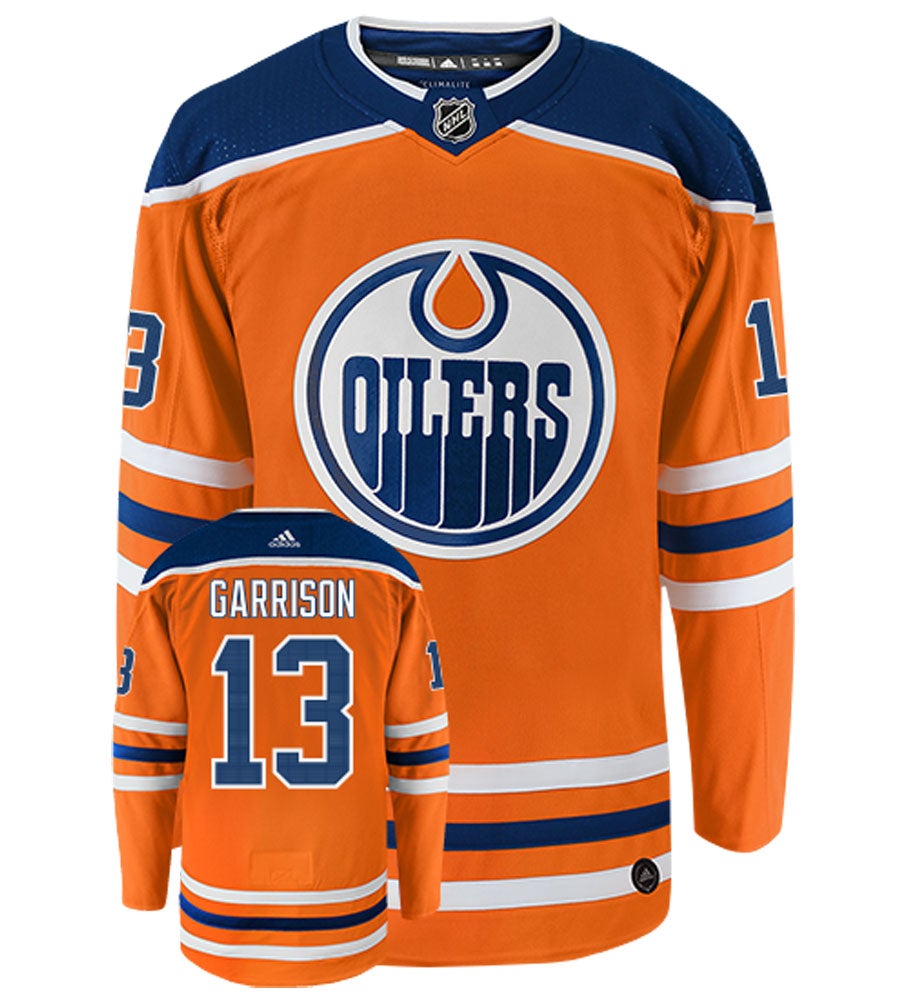 Jason Garrison Edmonton Oilers Adidas Authentic Home NHL Jersey