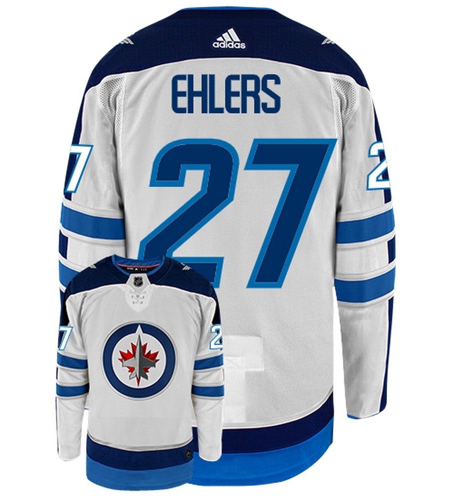 Nikolai Ehlers Winnipeg Jets Adidas Primegreen Authentic Away NHL Hockey Jersey - Back/Front View