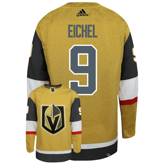 Jack Eichel Vegas Golden Knights Adidas Primegreen Authentic Third Alternate NHL Hockey Jersey - Back/Front View