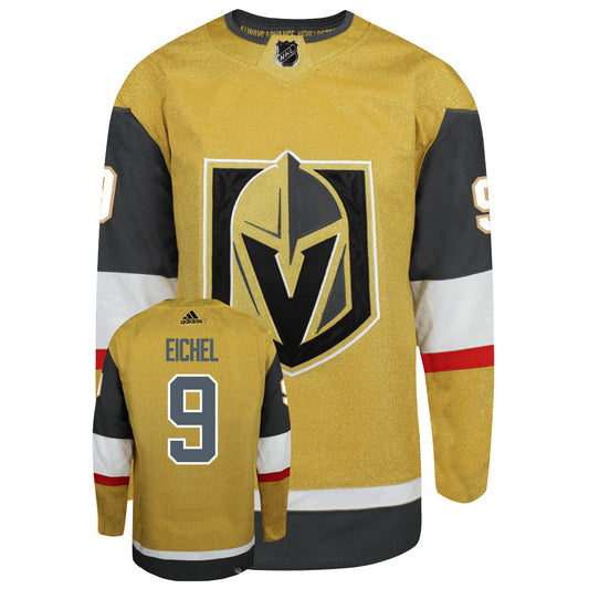 Jack Eichel Vegas Golden Knights Adidas Primegreen Authentic Third Alternate NHL Hockey Jersey - Front/Back View