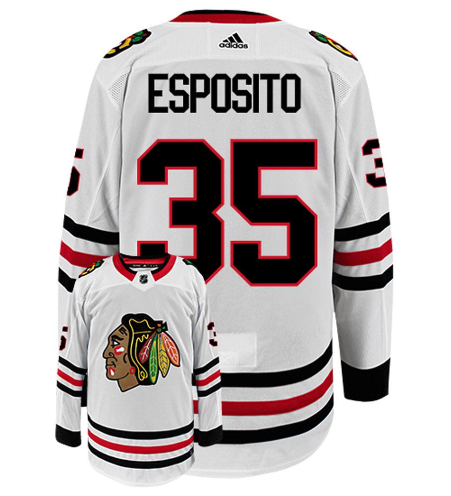 Tony Esposito Chicago Blackhawks Adidas Authentic Away NHL Vintage Hockey Jersey