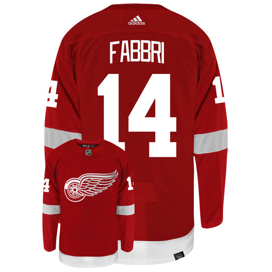 Robby Fabbri Detroit Red Wings Adidas Primegreen Authentic Home NHL Hockey Jersey - Back/Front View