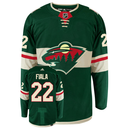Kevin Fiala Minnesota Wild Adidas Primegreen Authentic NHL Hockey Jersey - Front/Back View
