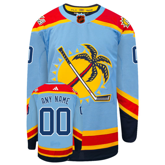 Customizable Florida Panthers Adidas 2022 Primegreen Reverse Retro Authentic NHL Hockey Jersey