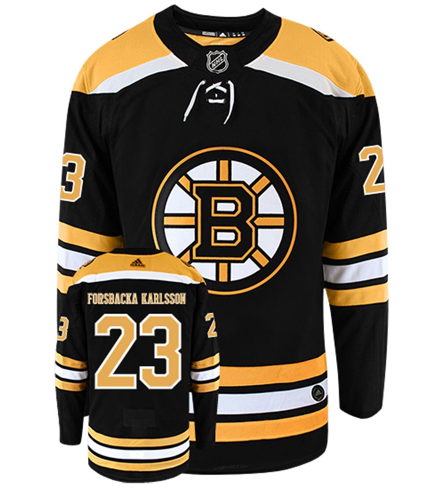Jakob Forsbacka Karlsson Boston Bruins Adidas Authentic Home NHL Jersey