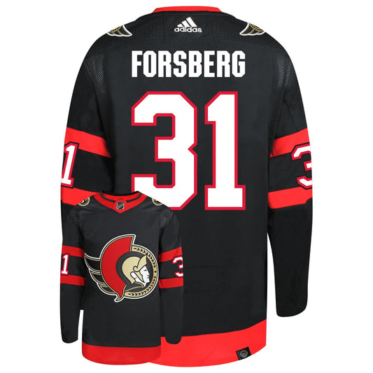 Anton Forsberg Ottawa Senators Adidas Primegreen Authentic NHL Hockey Jersey