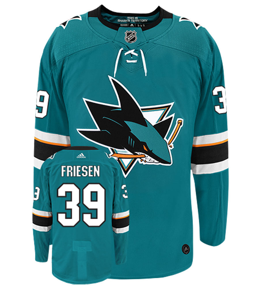 Jeff Friesen San Jose Sharks Adidas Authentic Home NHL Vintage Hockey Jersey