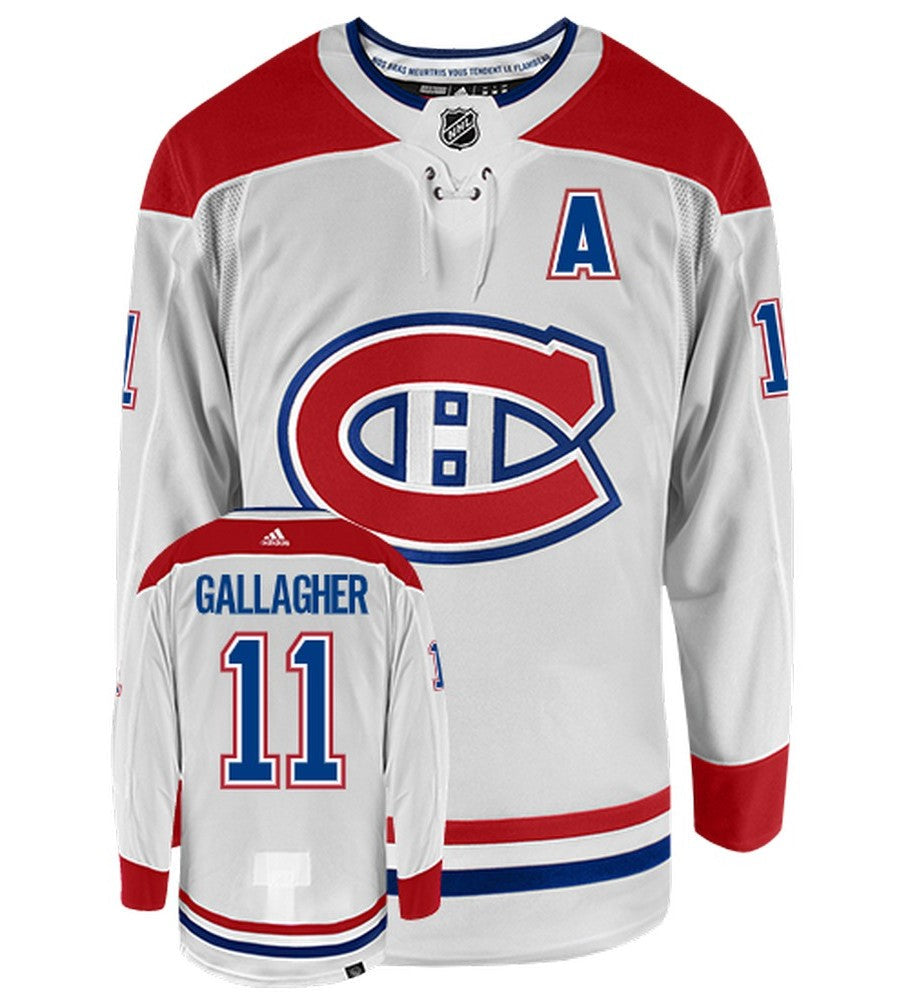 Brendan Gallagher Montreal Canadiens Adidas Primegreen Authentic Home NHL Hockey Jersey - Front/Back View