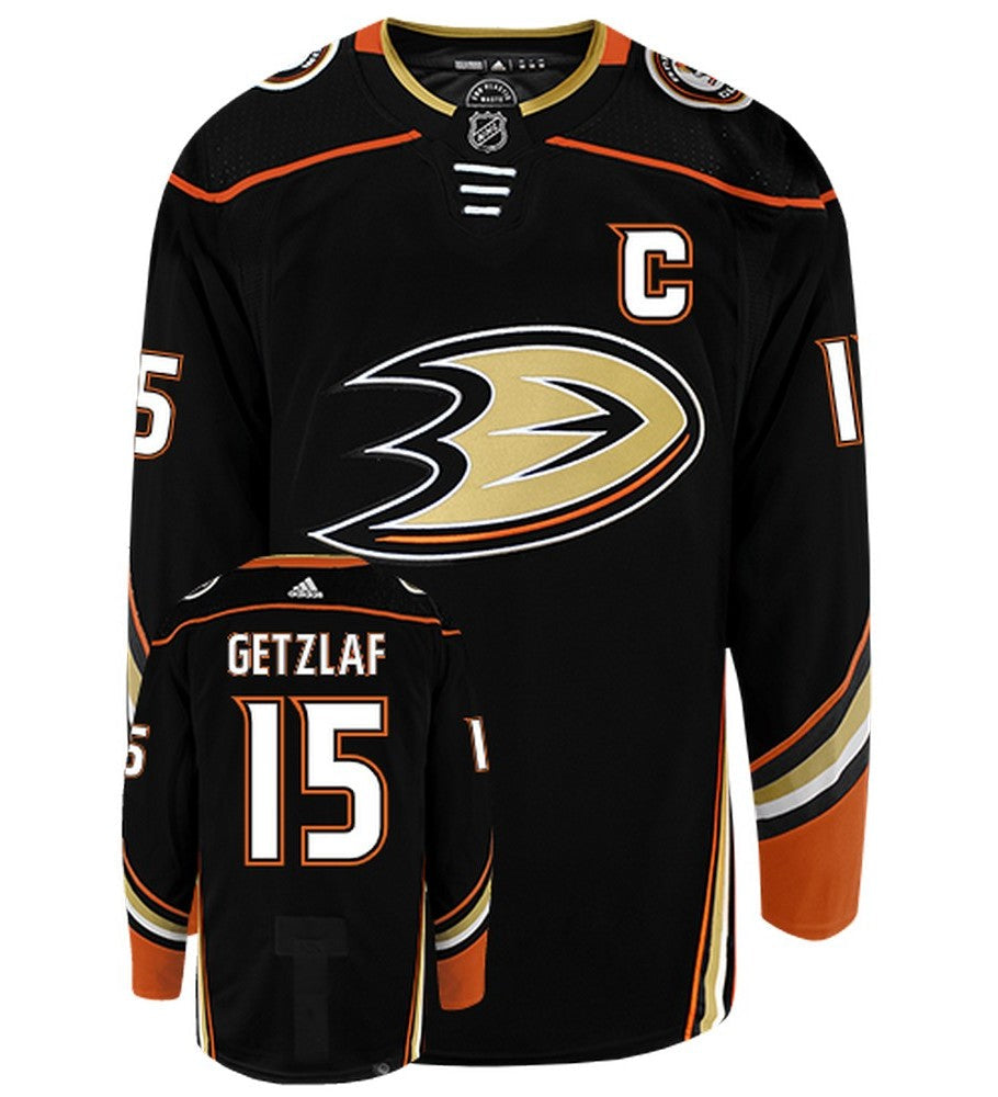 Ryan Getzlaf Anaheim Ducks Adidas Primegreen Authentic Home NHL Hockey Jersey - Front/Back View