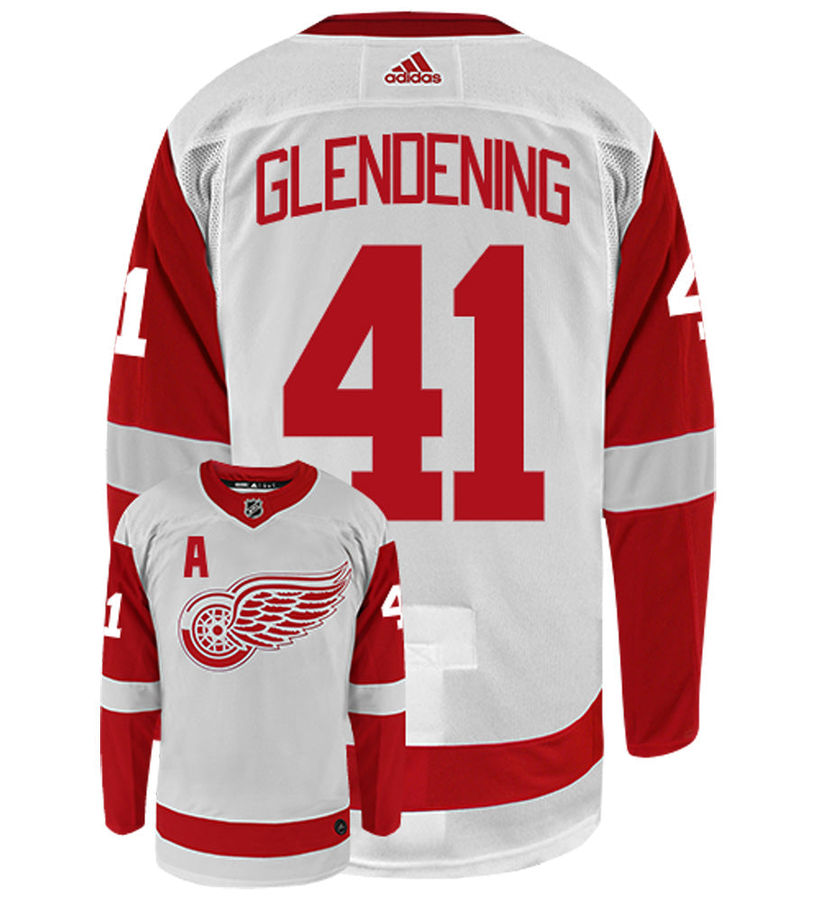 Luke Glendening Detroit Red Wings Adidas Authentic Away NHL Hockey Jersey