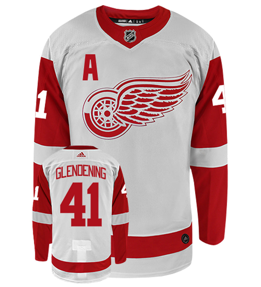 Luke Glendening Detroit Red Wings Adidas Authentic Away NHL Hockey Jersey