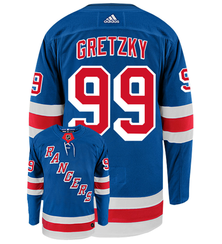 Wayne Gretzky New York Rangers Adidas Authentic Home NHL Vintage Hockey Jersey