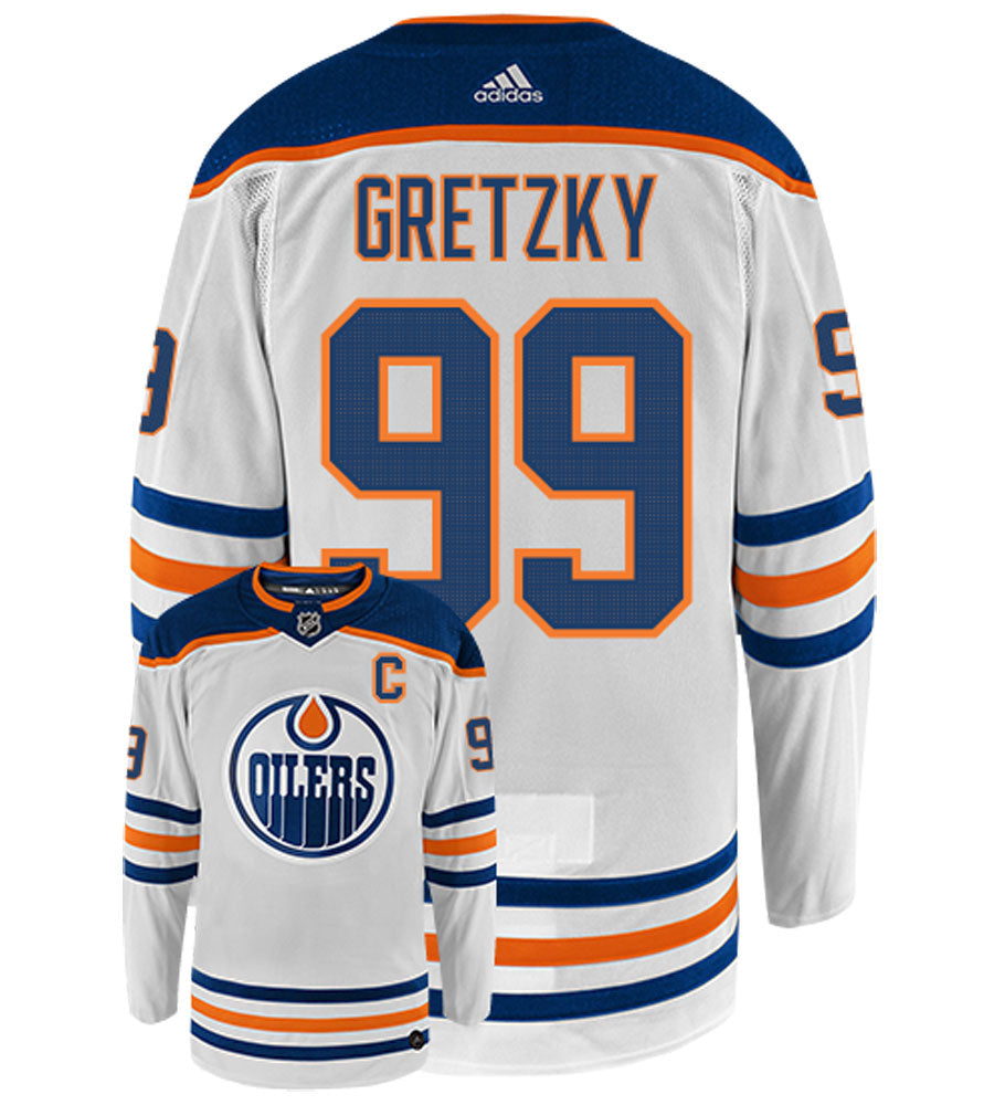 Wayne Gretzky Edmonton Oilers Adidas Authentic Away NHL Vintage Hockey Jersey