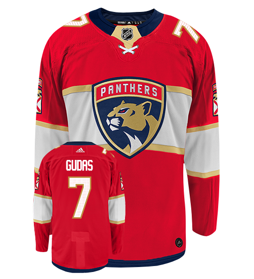 Radko Gudas Florida Panthers Adidas Authentic Home NHL Hockey Jersey