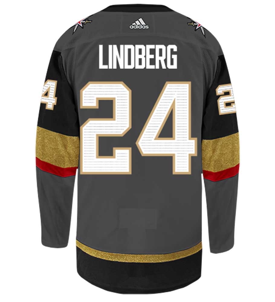 Oscar Lindberg Vegas Golden Knights Adidas Authentic Home NHL Hockey Jersey