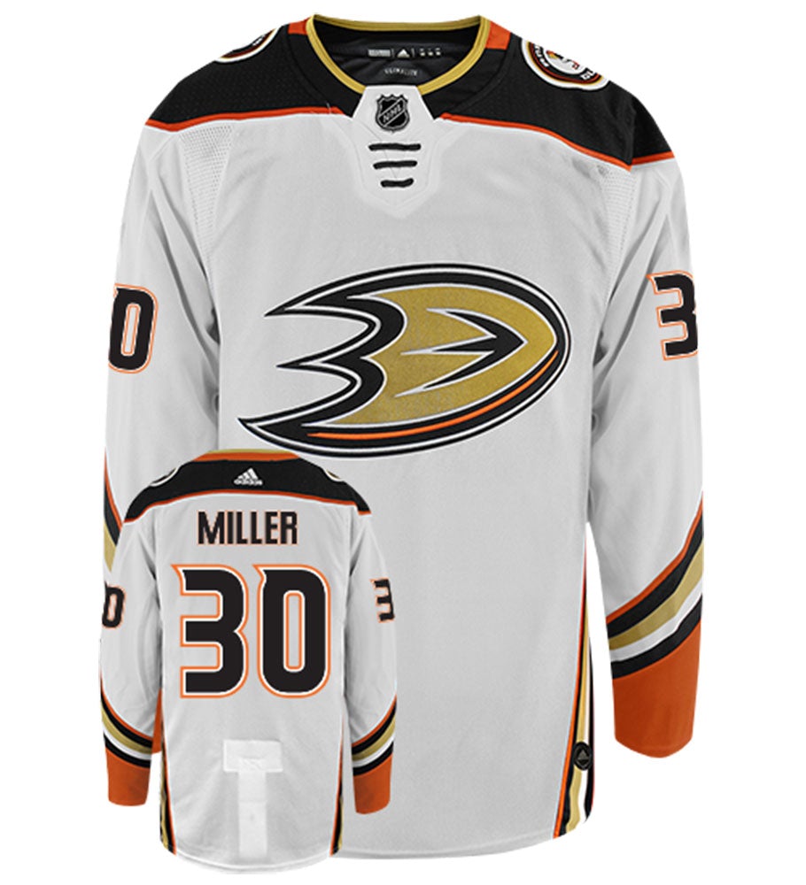 Ryan Miller Anaheim Ducks Adidas Authentic Away NHL Hockey Jersey