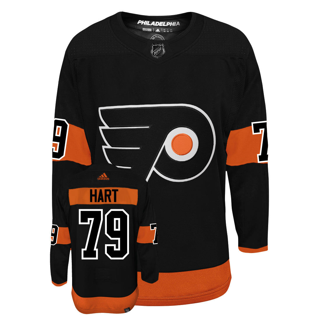 Carter Hart Philadelphia Flyers Adidas Primegreen Authentic NHL Hockey Jersey
