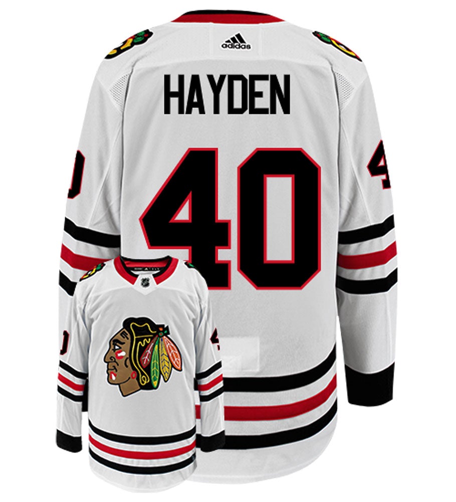 John Hayden Chicago Blackhawks Adidas Authentic Away NHL Hockey Jersey