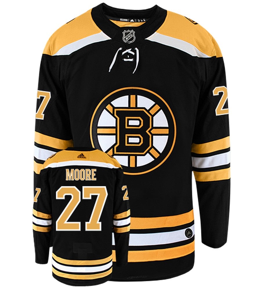 John Moore Boston Bruins Adidas Authentic Home NHL Jersey