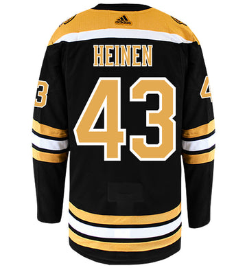 Adidas Boston Bruins No43 Danton Heinen Black 2019-20 Authentic Third Stitched NHL Jersey