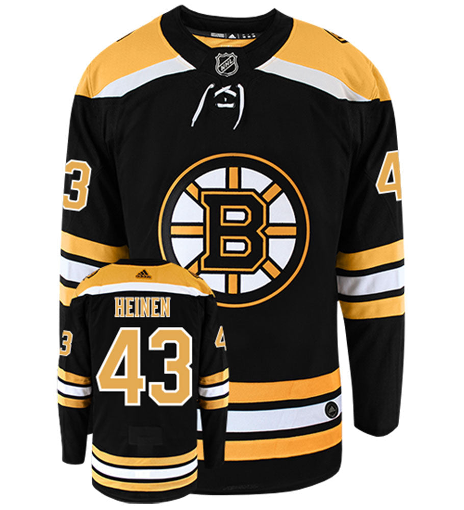 Danton Heinen Boston Bruins Adidas Authentic Home NHL Hockey Jersey