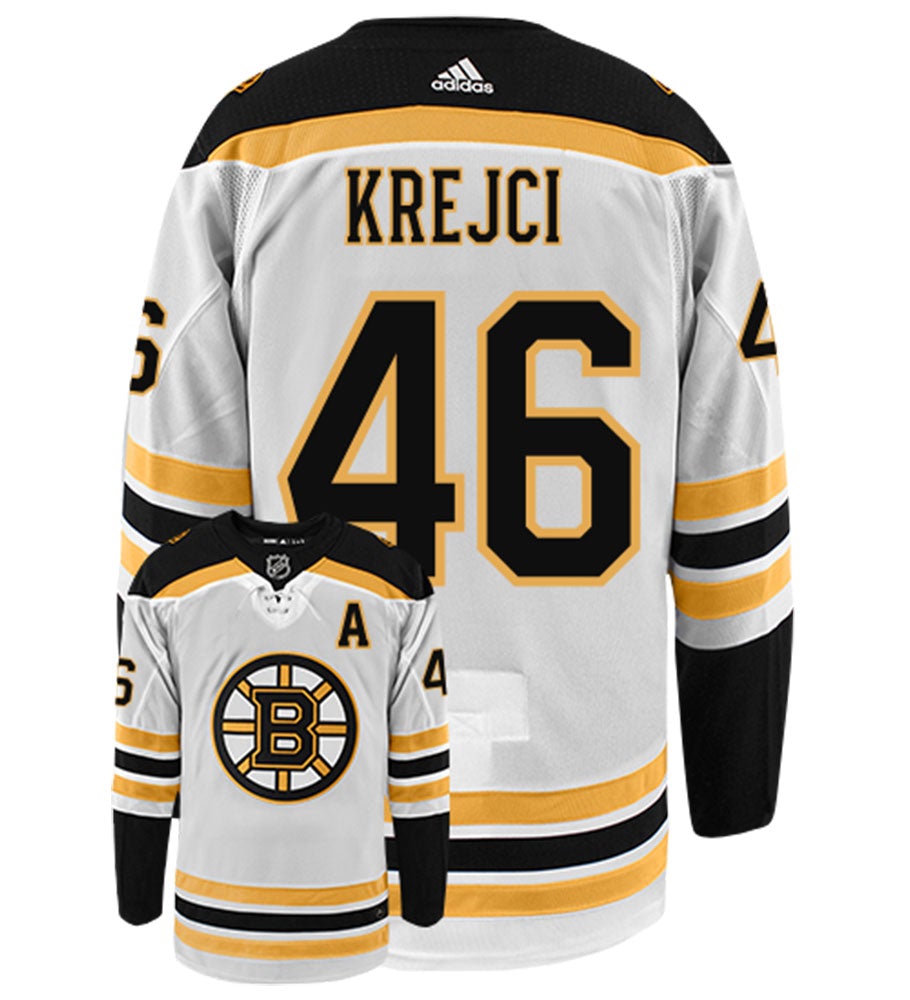 David Krejci Boston Bruins Adidas Authentic Away NHL Hockey Jersey